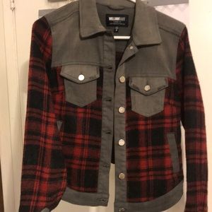 William Rast-Sussex denim plaid jacket